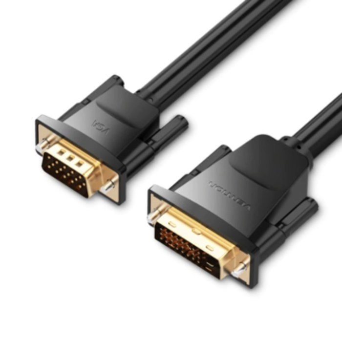 Vention Cable Conversor EABBG DVI Macho a VGA Macho 1,5 m Negro